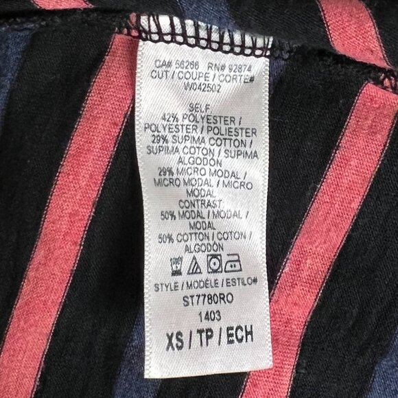 Anthropologie Splendid Mediterranean Striped Henley Top - sz XS - Picture 9 of 9